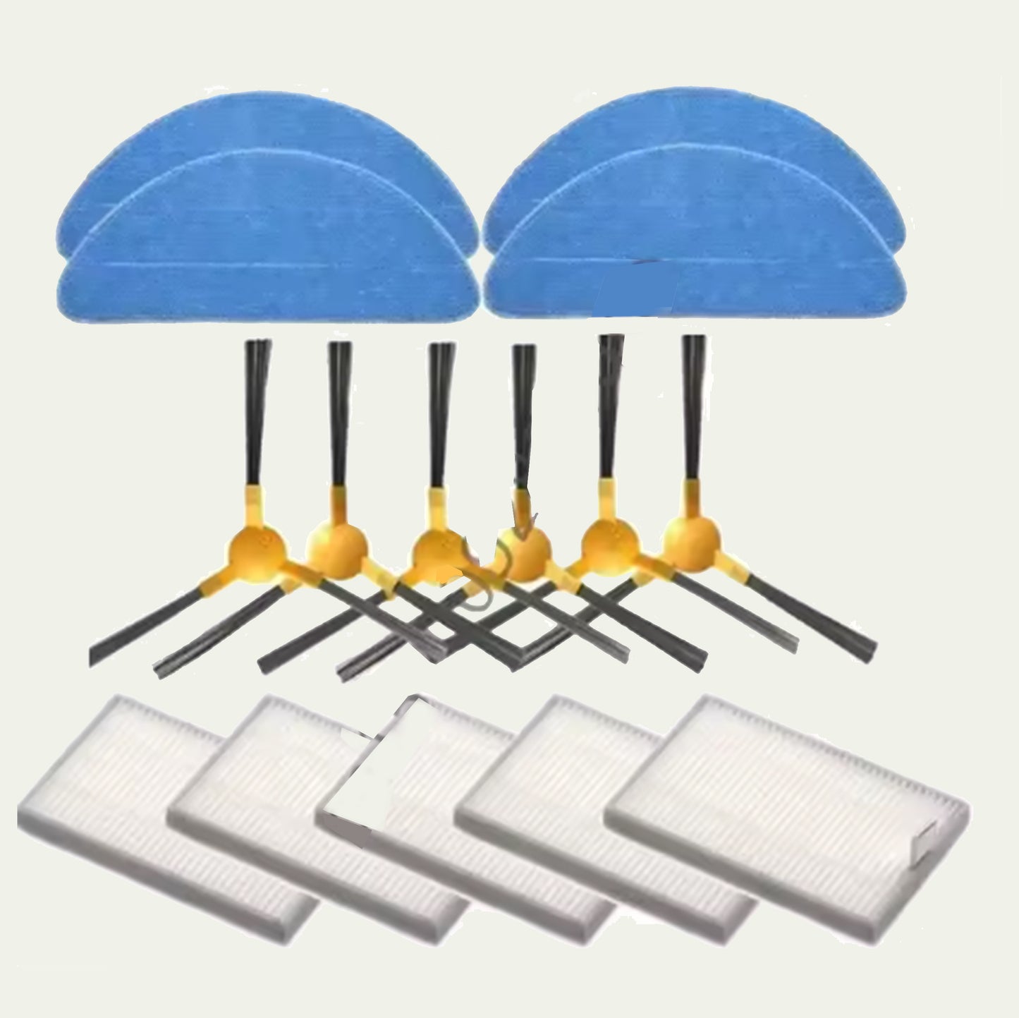 Kit accessoires ABIR – Rouleau, brosses, filtre HEPA, serpillères et chiffons