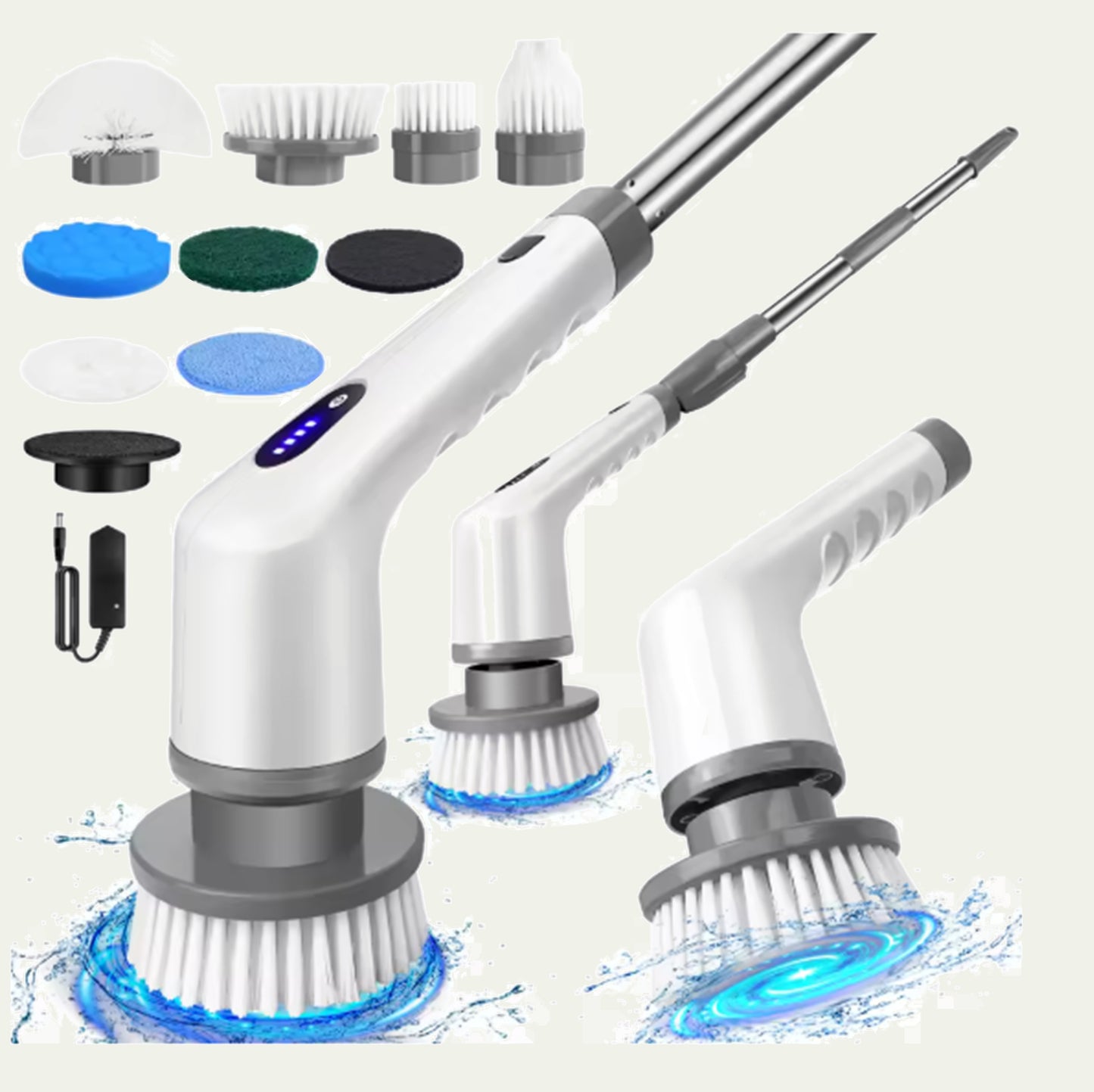 Brosse de nettoyage électrique sans fil rotative 10-en-1