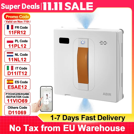 ABIR WD8 – Robot Lave‑Vitres Automatique avec Double Pulvérisation et Sécurité