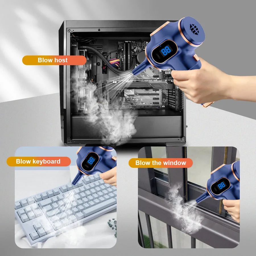 Mini Aspirateur Voiture Sans‑Fil 500 W – Nettoyeur Portable Haute Puissance