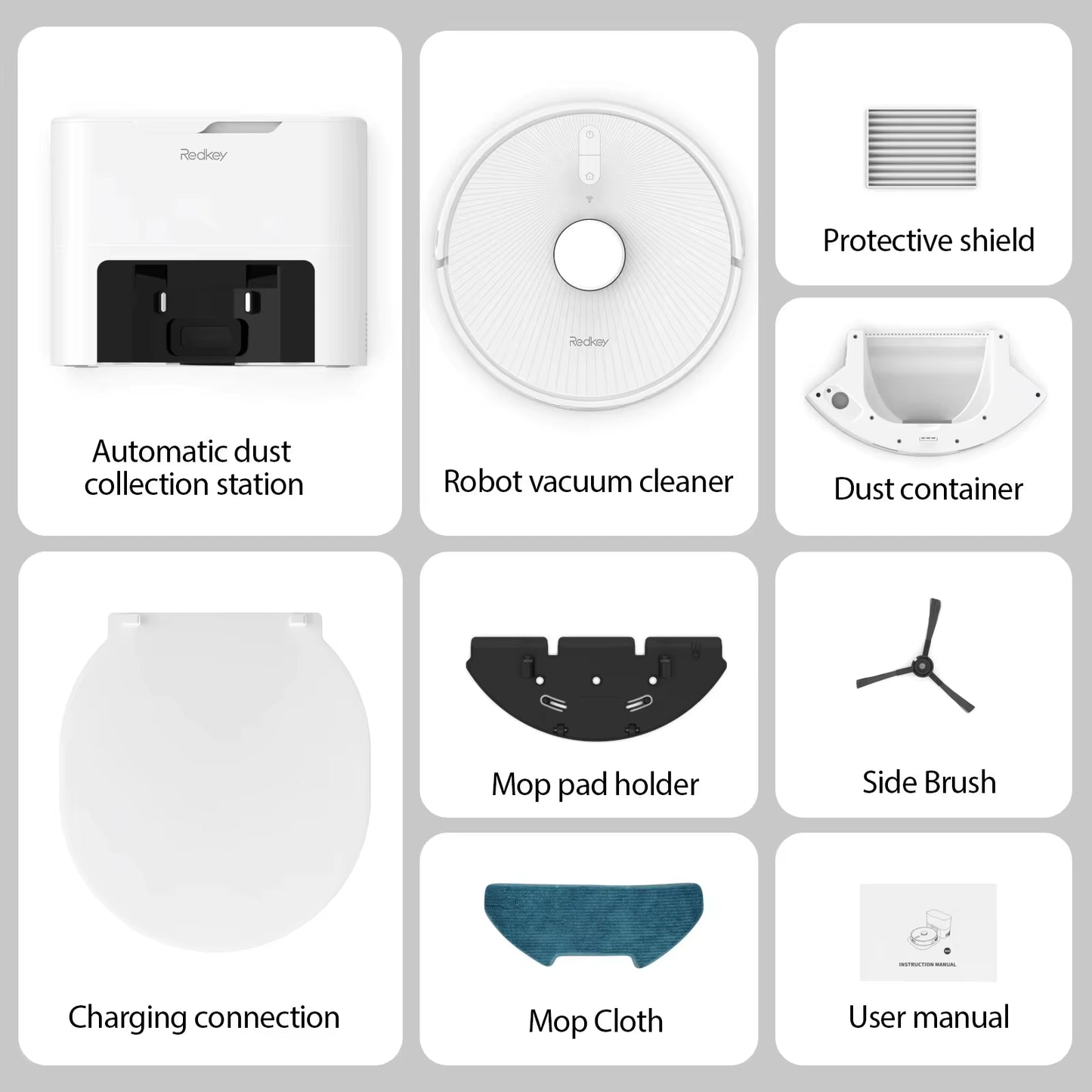 R10 Robot Vacuum Cleaner 2-In-1 Auto Vacuum Mop Wiping Function Lidar Navigation Strong 4000Pa Suction Power 4 L Dust Bag